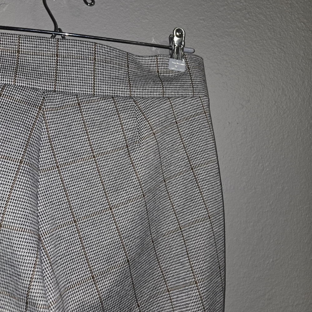 Loft Pull On Plaid Houndstooth Ankle Skinny Pants Size Medium - Picture 13 of 15
